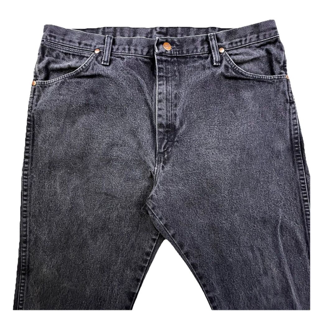 Vintage Wrangler Jeans Mens 38x30 (Fits 38x29) Black Cowboy Cut 13MWZ